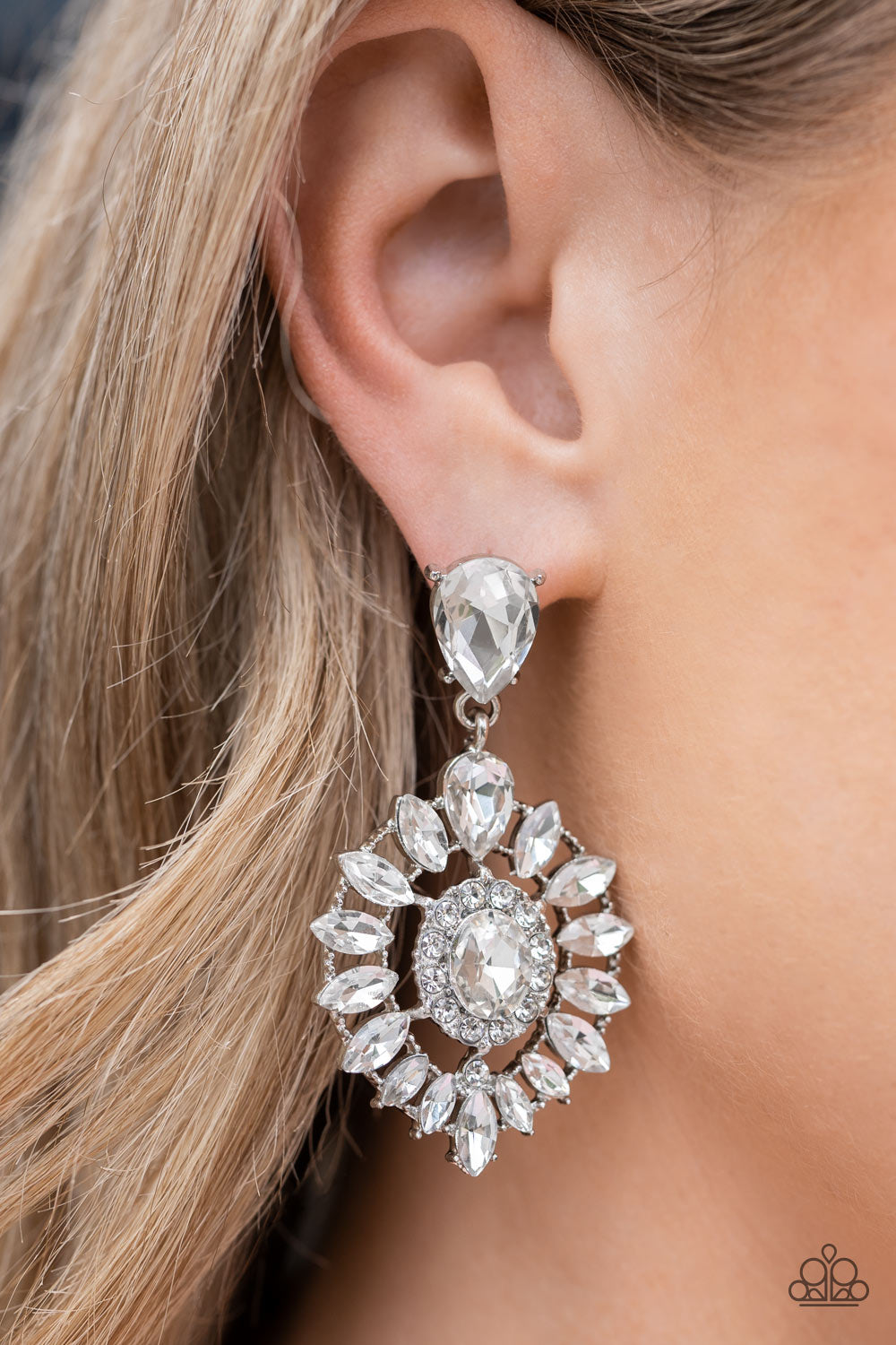 Paparazzi Earrings My Good LUXE Charm - White