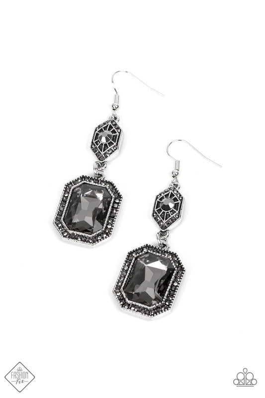 Paparazzi Earrings Starry-Eyed Sparkle - Silver