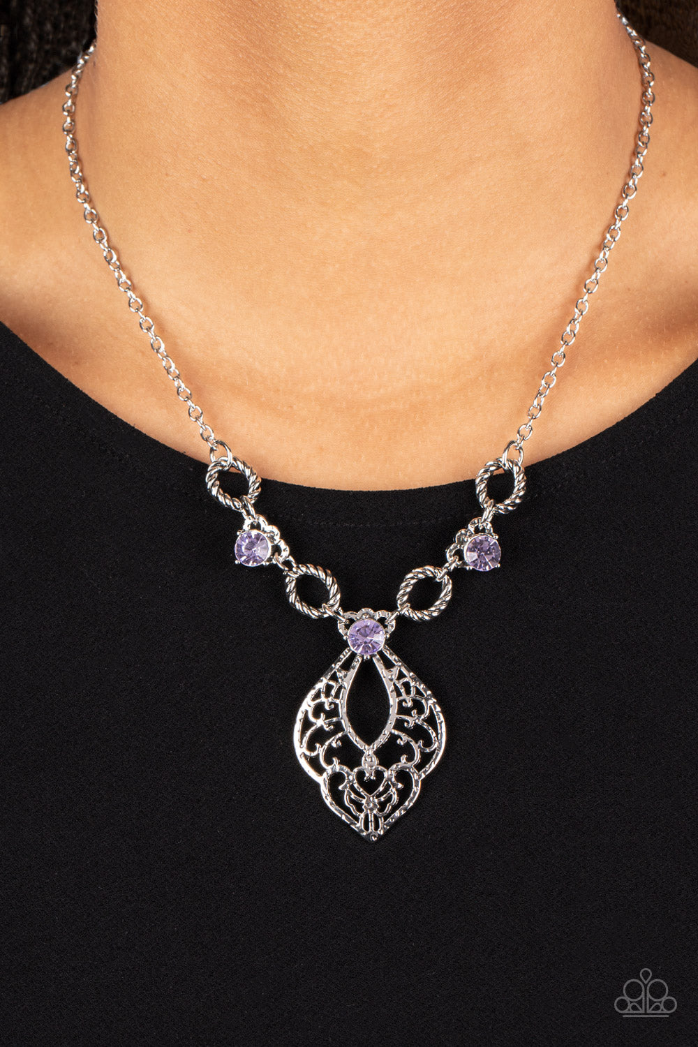 Paparazzi Necklace Contemporary Connections - Purple