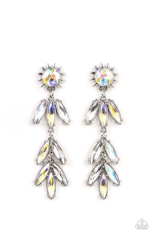 Paparazzi Earrings Space Age Sparkle - Yellow