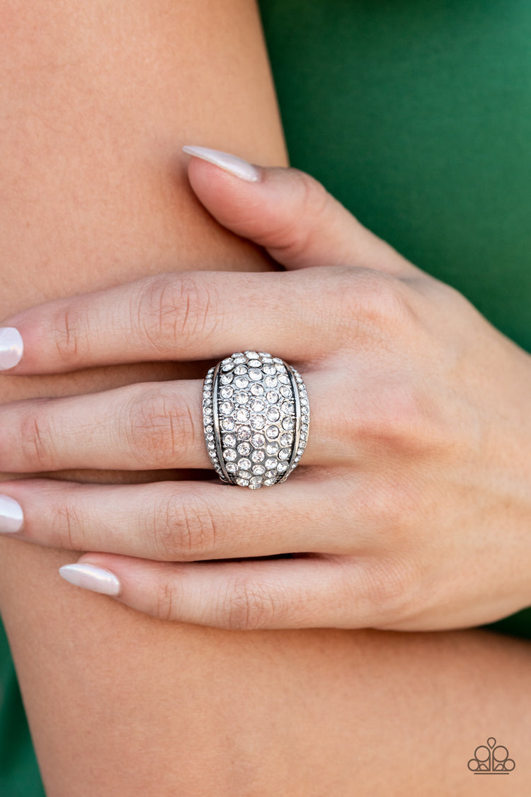 Paparazzi Ring Running OFF SPARKLE - White