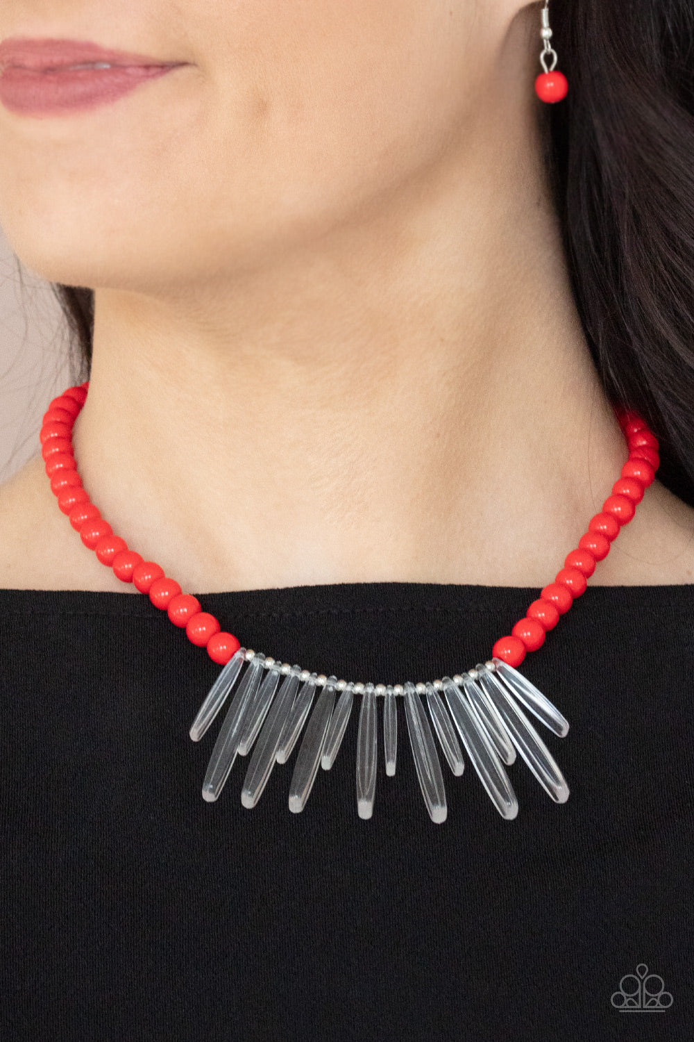 Paparazzi Necklace Icy Intimidation - Red