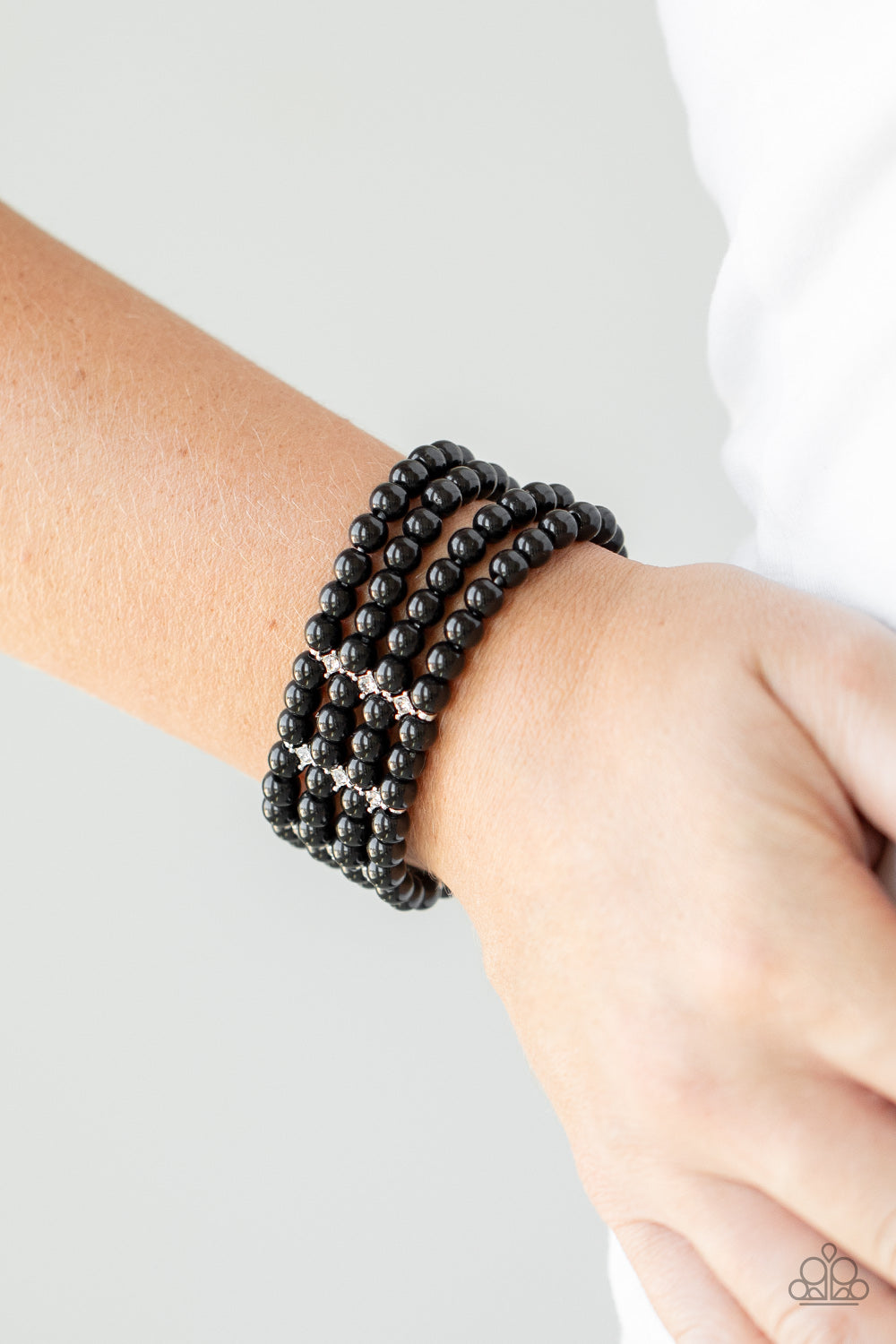 Paparazzi Bracelet Stacked To The Top - Black