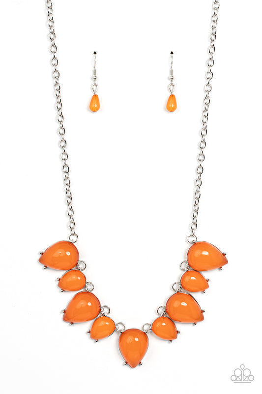 Paparazzi Necklace Pampered Poolside - Orange