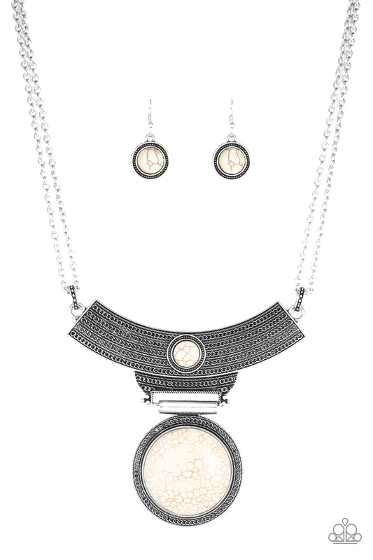 Paparazzi Necklace Lasting EMPRESS-ions - White