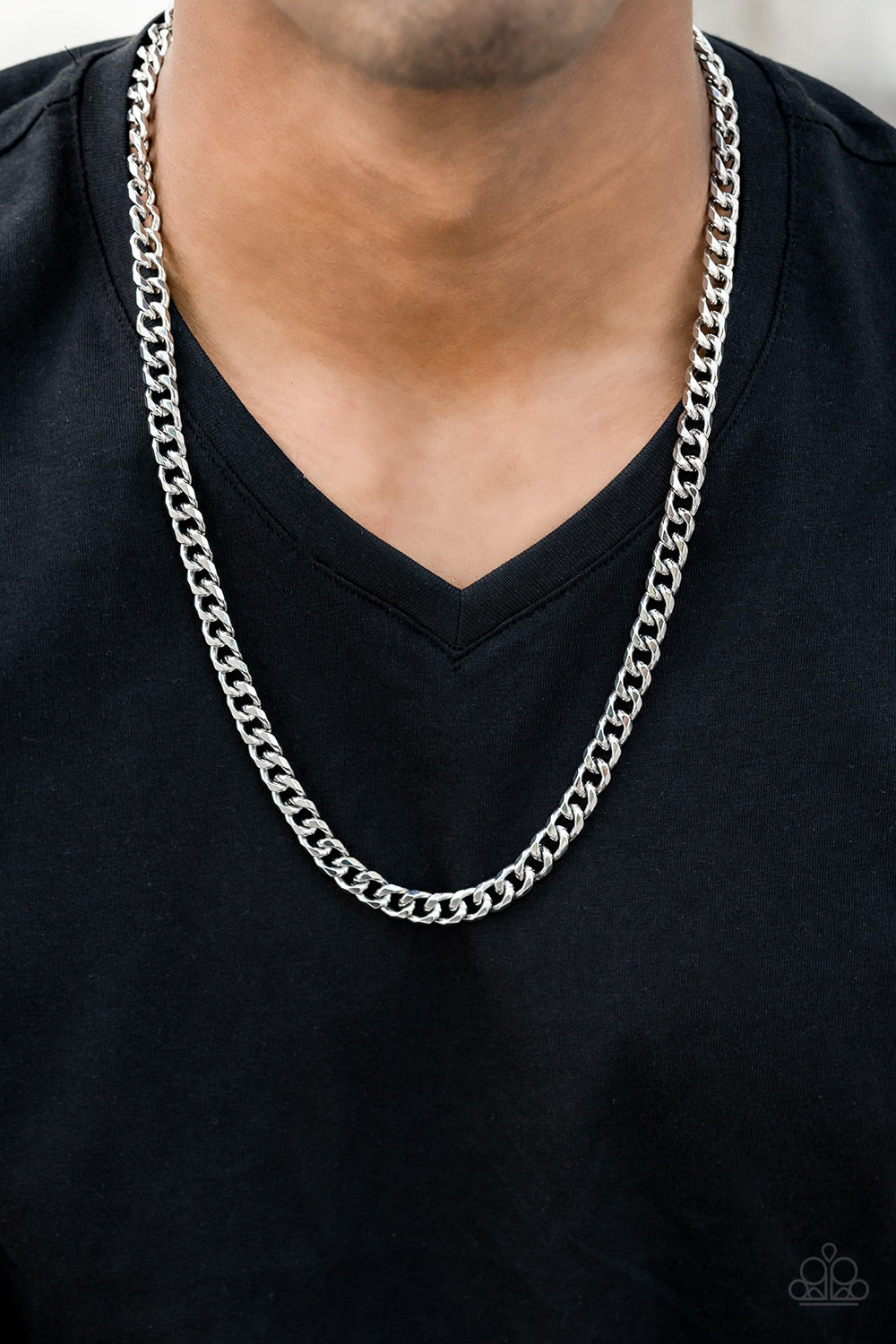 Paparazzi Necklace The Game CHAIN-ger - Silver
