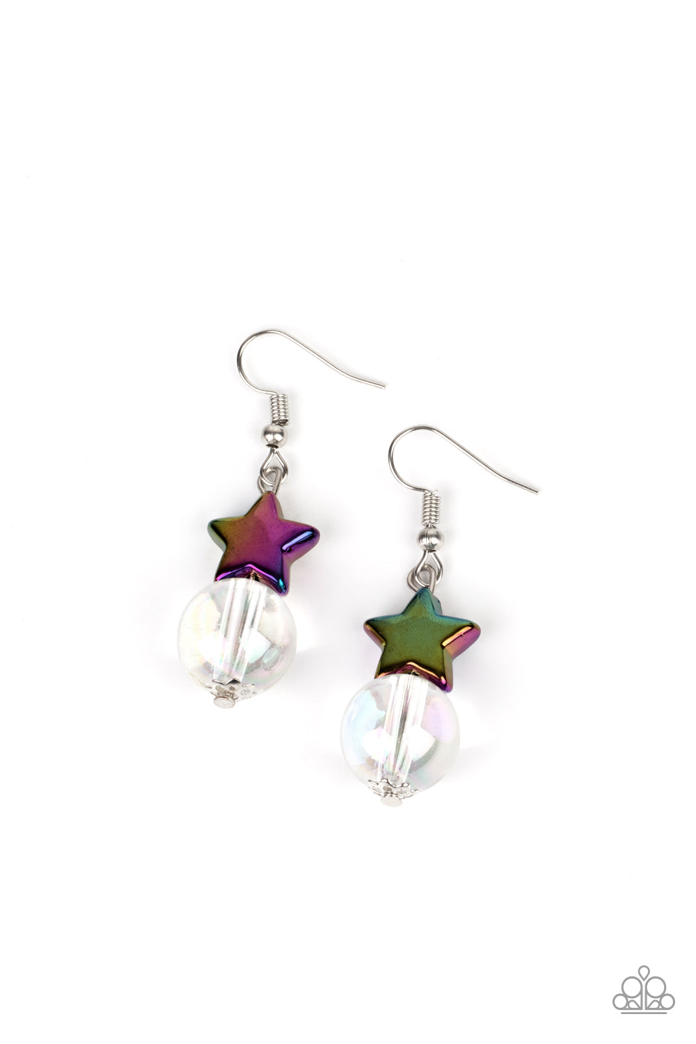 Starlet Shimmer Earring - Glassy White Beads