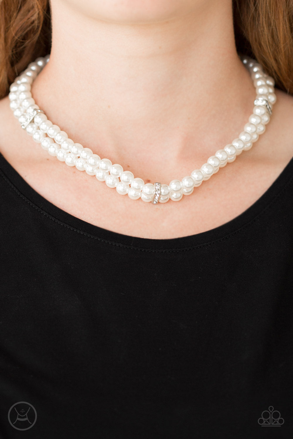 Paparazzi Necklace Put On Your Party Dress - White