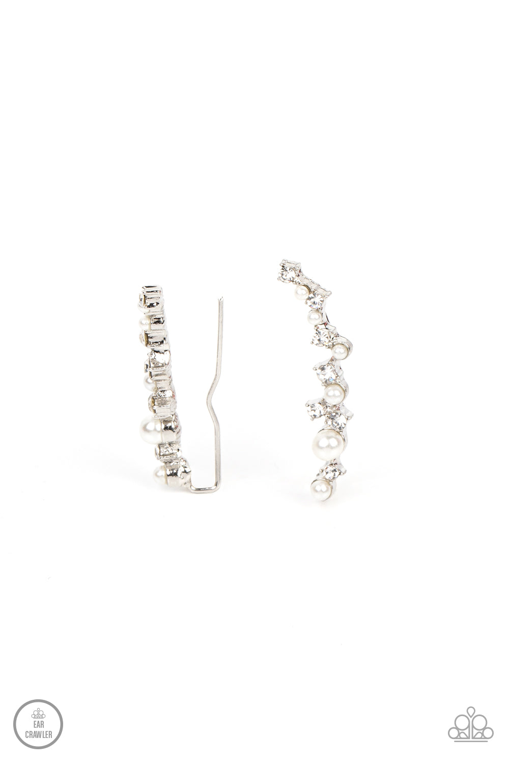 Paparazzi Earrings Couture Crawl - White