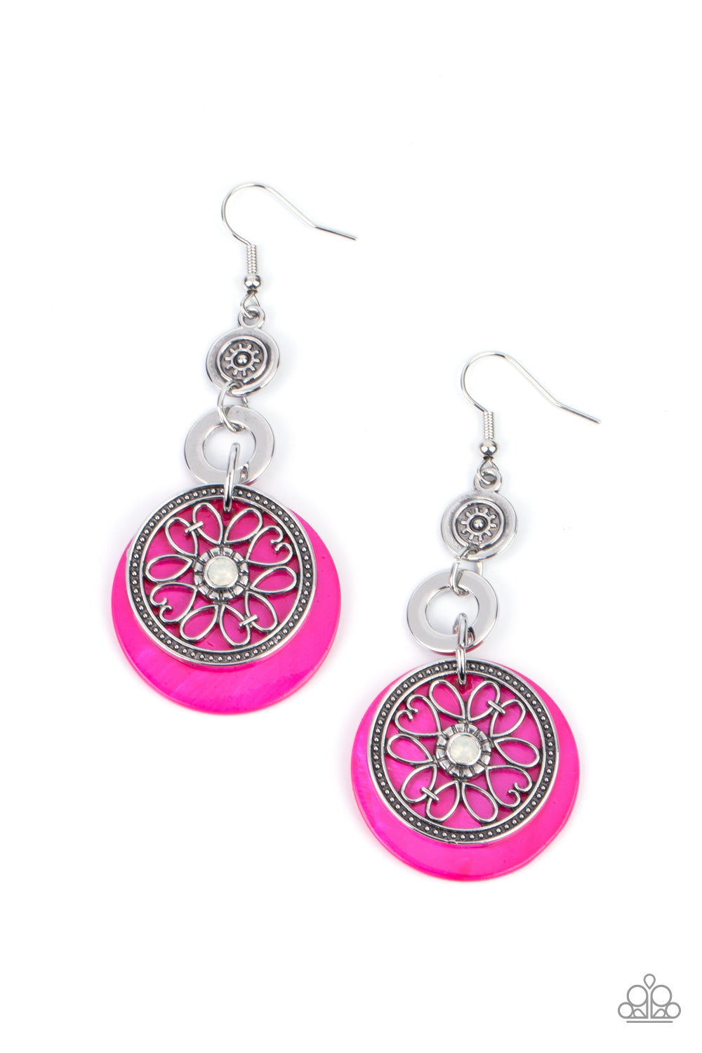 Paparazzi Earrings Royal Marina - Pink