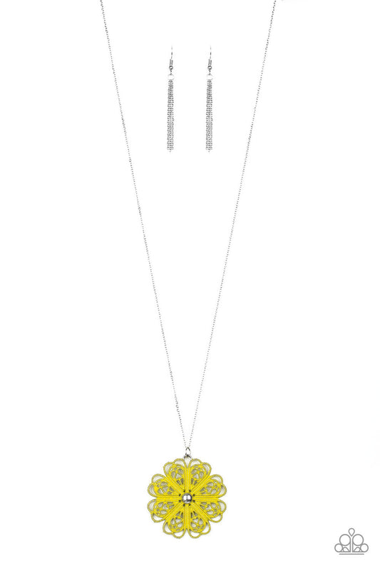 Paparazzi Necklace Spin Your PINWHEELS - Yellow 