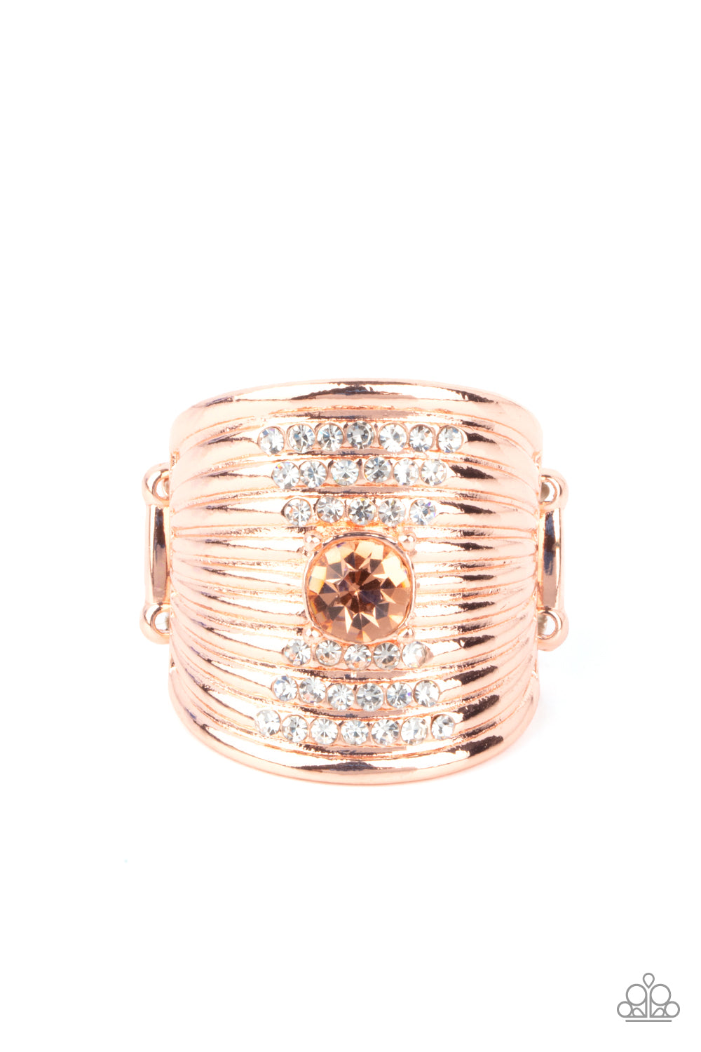 Paparazzi Ring Crystal Corsets - Copper