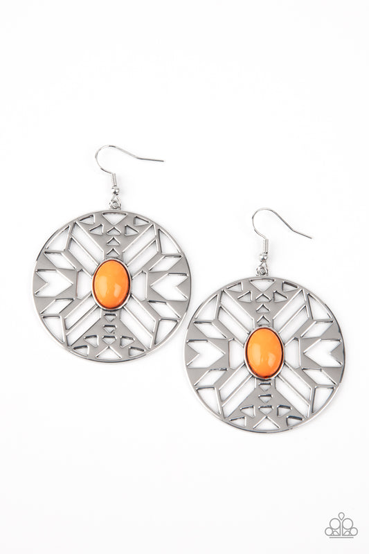 Paparazzi Earrings Southwest Walkabout - Orange