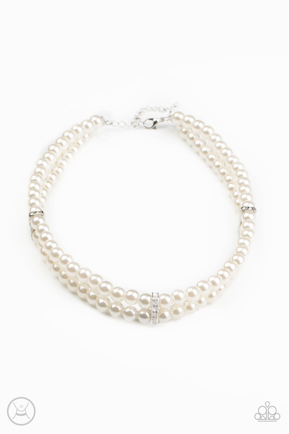 Paparazzi Necklace Put On Your Party Dress - White