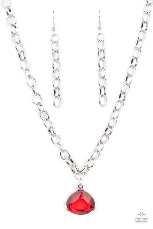 Paparazzi Necklace Gallery Gem - Red