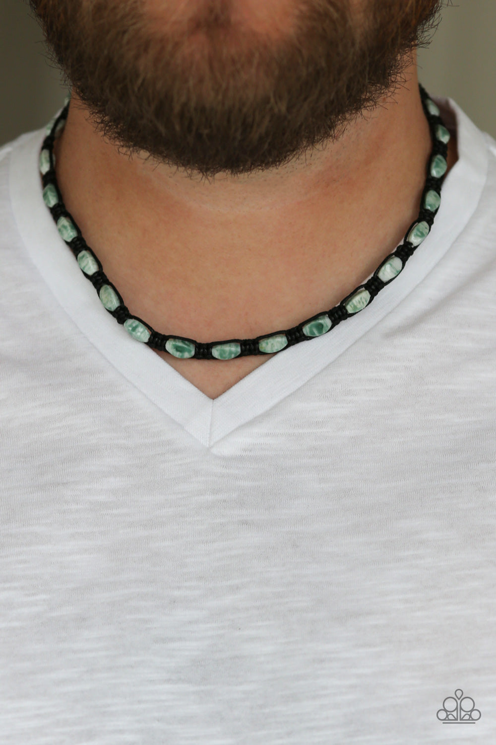 Paparazzi Necklace Slip and ROCKSLIDE - Green