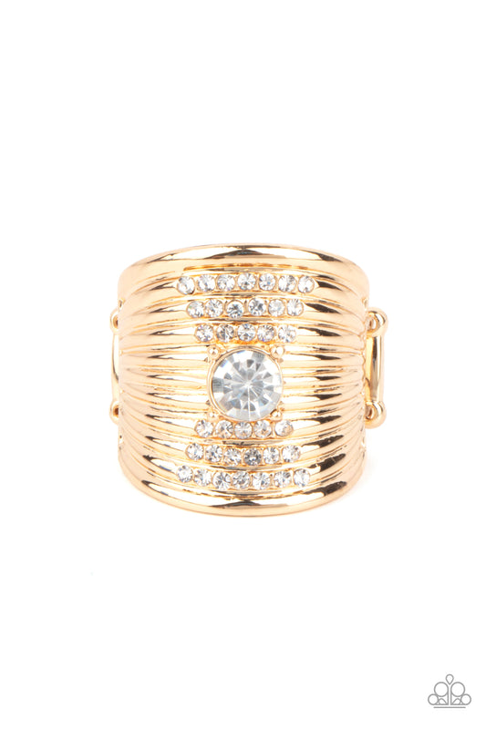 Paparazzi Ring Crystal Corsets - Gold