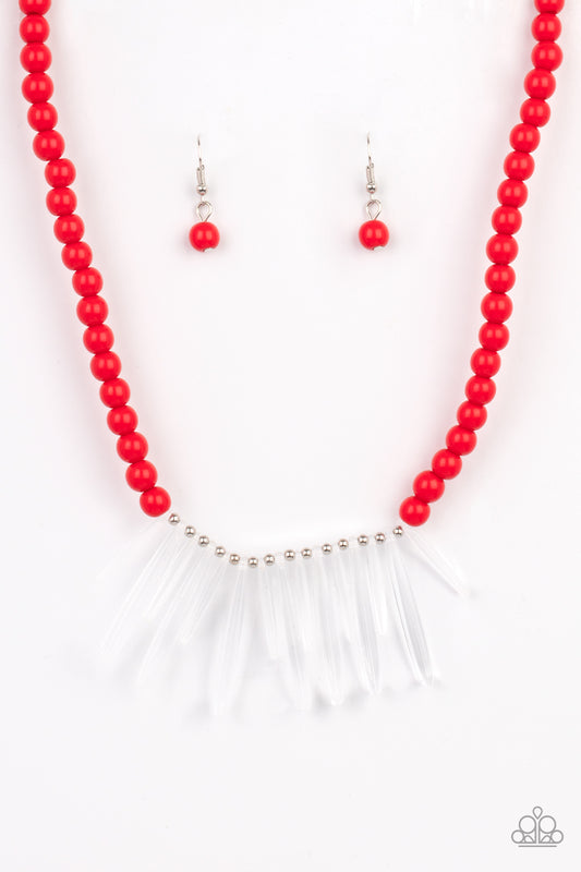 Paparazzi Necklace Icy Intimidation - Red