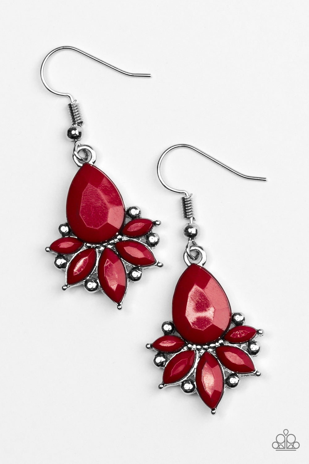 Paparazzi Earrings GLAM Up! - Red