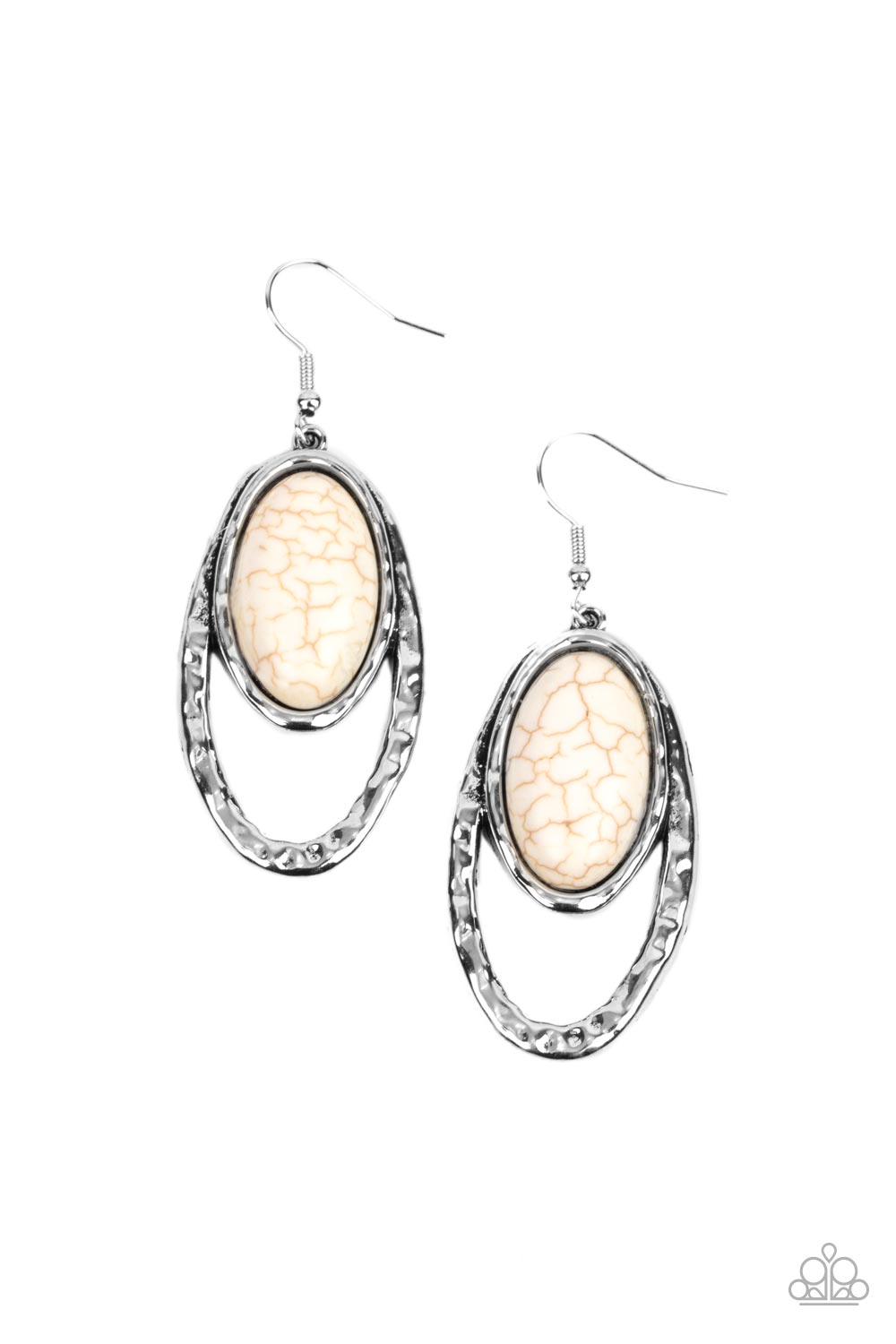 Paparazzi Earrings Pasture Paradise - White