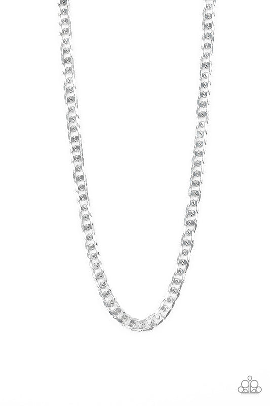 Paparazzi Necklace The Game CHAIN-ger - Silver